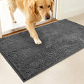 100pointONE Dog Door Mat Indoor Entrance 60x36 – Absorbent, Non-Slip, Soft Chenille