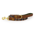 Oak Forest Plaid Leather Dog Lead