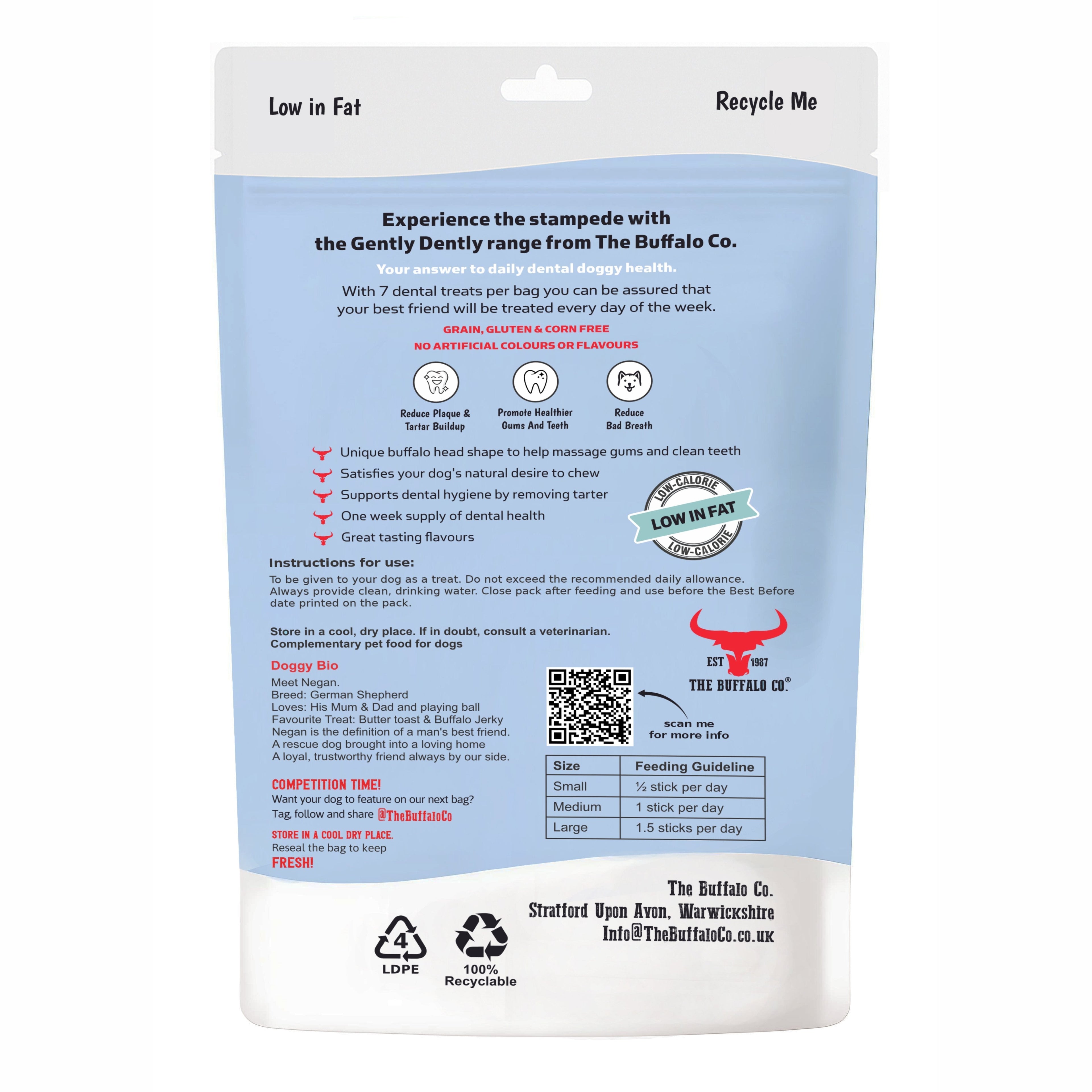 Gently Dently- Chicken Dental Treats for Dogs 175g