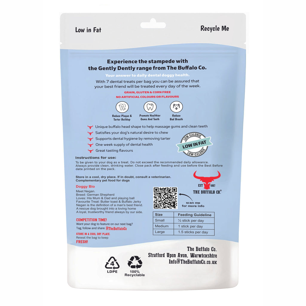 Gently Dently- Apple & Banana Dental Treats for Dogs 175g