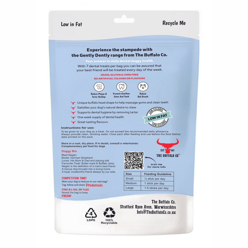 Gently Dently- Fresh Breath Mint Dental Treats for Dogs 175g