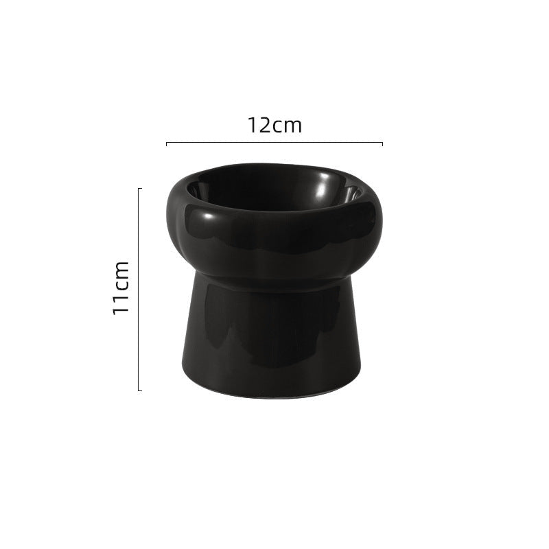 Flower Ceramic Pet Bowl – Soft Green (Raised Profile)