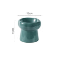 Flower Ceramic Pet Bowl – Deep Green (Raised Profile)