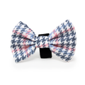 Pink Houndstooth Design Dog Bow Tie