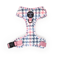 Pink Houndstooth Dog Harness (XXS-XS)