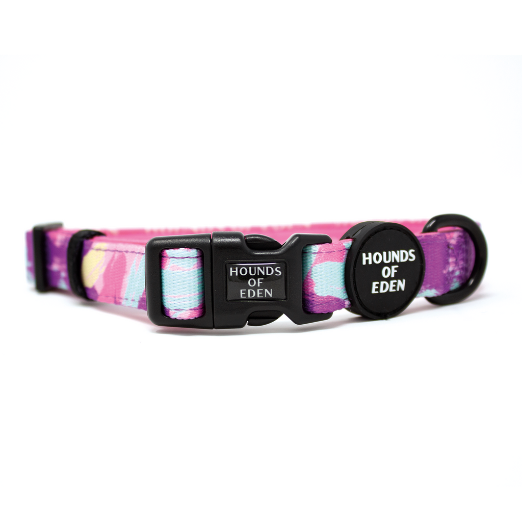 'Blush it Off' - Pink, Purple, Pastel Mint & Lemon Camo Pattern Dog Harness