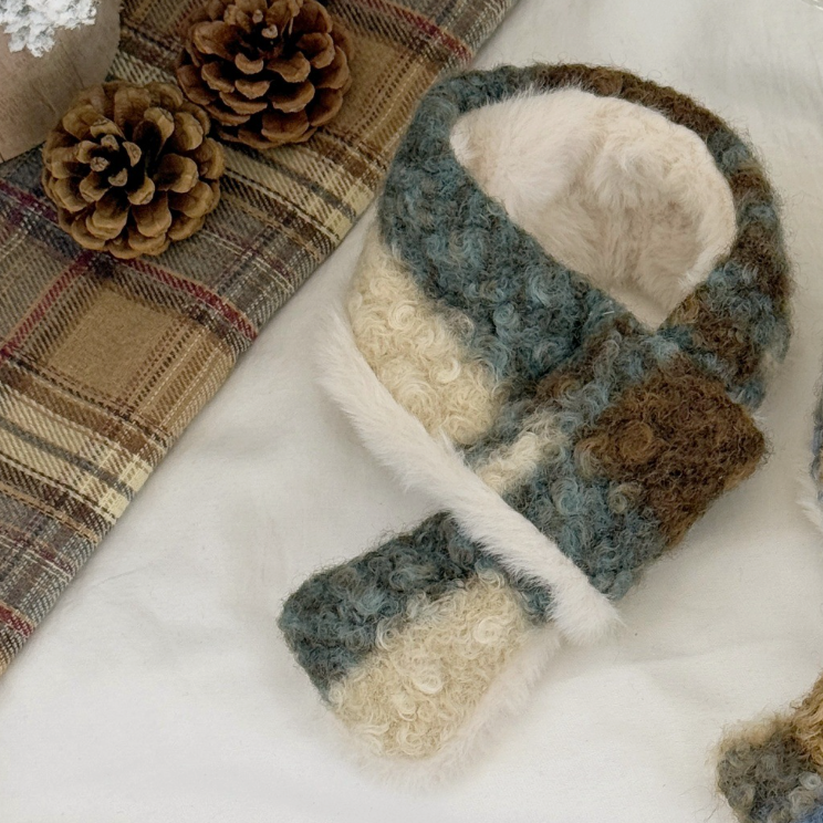 Matching Dog and Owner Winter Scarf Set – Soft Fleece Checkered Neck Warmer for Small Pets and Humans