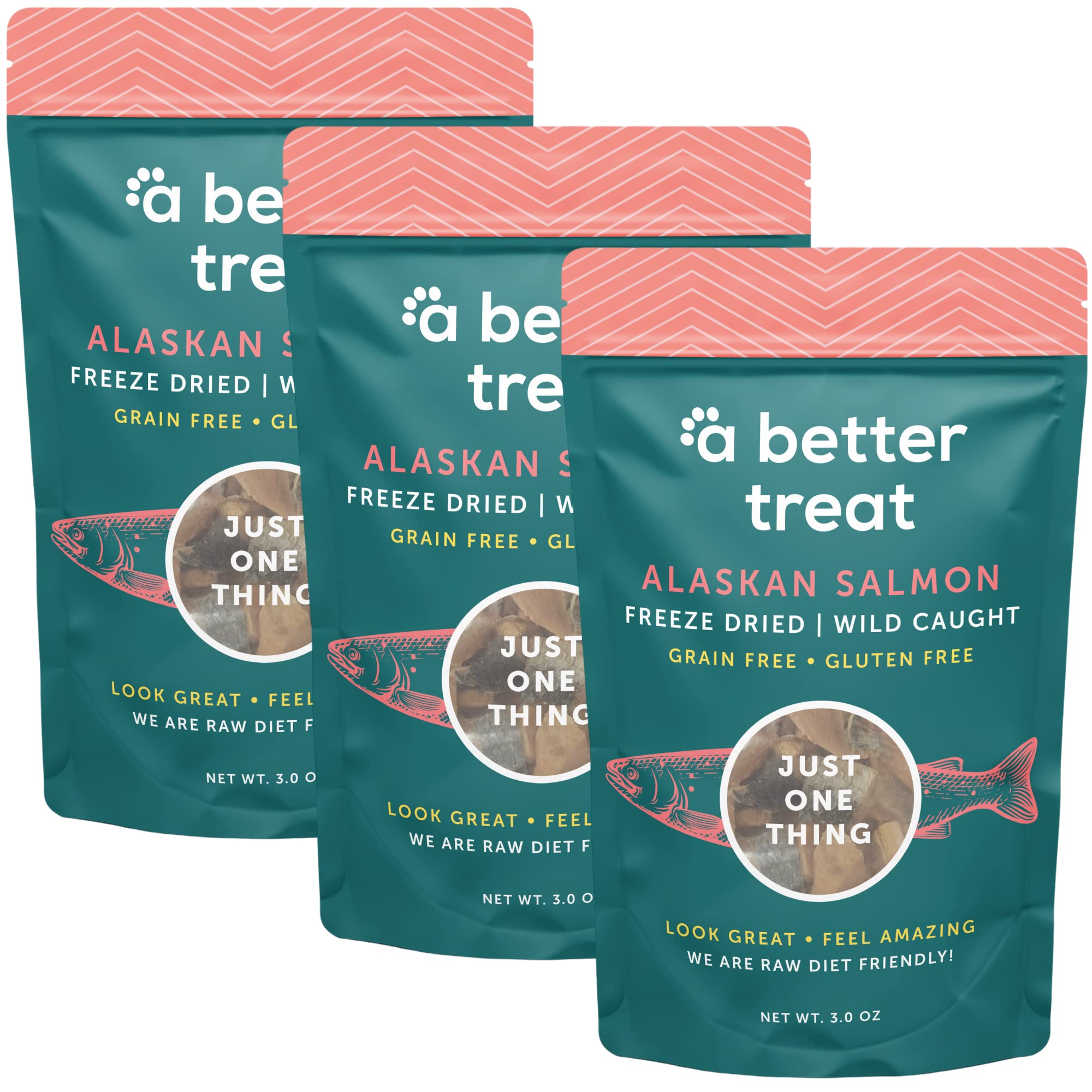 A Better Treat Freeze-Dried Salmon Dog Treats — Wild-Caught, Single-Ingredient