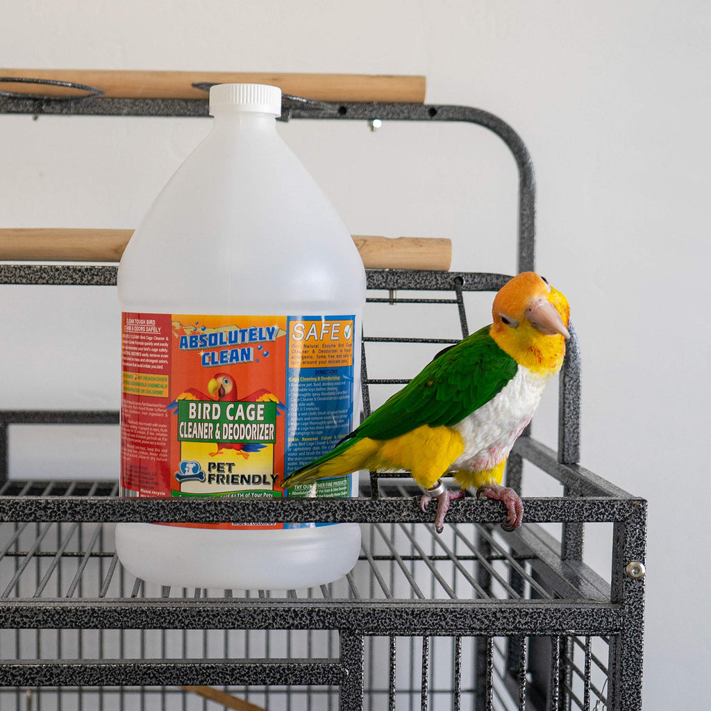 Absolutely Clean Bird Cage Cleaner & Deodorizer – Fragrance Free 128oz Gallon – Made in USA