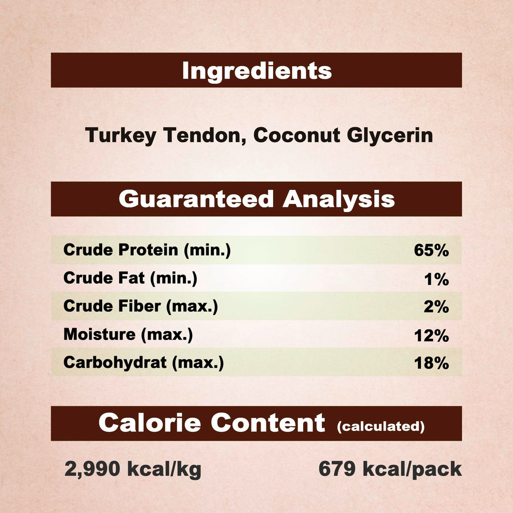 A Freschi srl Turkey Tendons for Dogs – USA-Sourced, Rawhide-Free Chews for Small Breeds (8 oz)