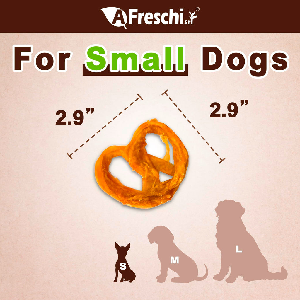 A Freschi srl Turkey Tendons for Dogs – USA-Sourced, Rawhide-Free Chews for Small Breeds (8 oz)