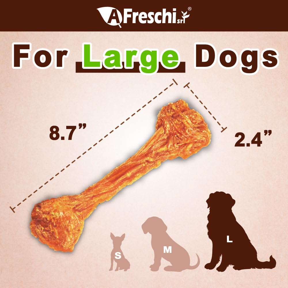 A Freschi srl Turkey Tendons for Dogs – Long-Lasting Hypoallergenic Chews (Large, 10 Count)