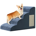 Ahpmeoa Navy Portable Pet Steps - 4-Step Non-Slip Foam Ramp for Bed, Sofa & Chairs