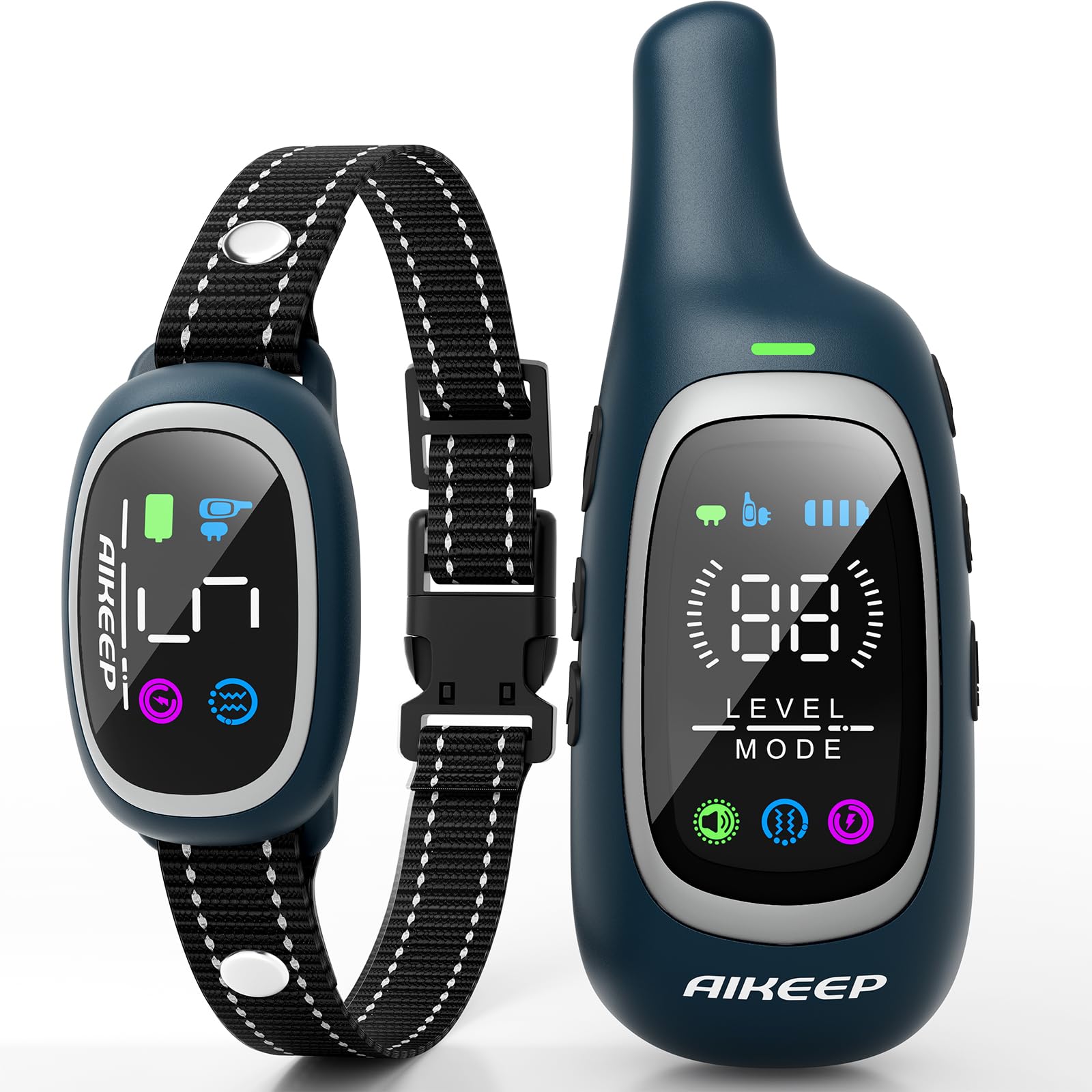 AIKEEP 2-in-1 Dog Shock & Bark Collar with 3300ft Remote | IP67 Waterproof
