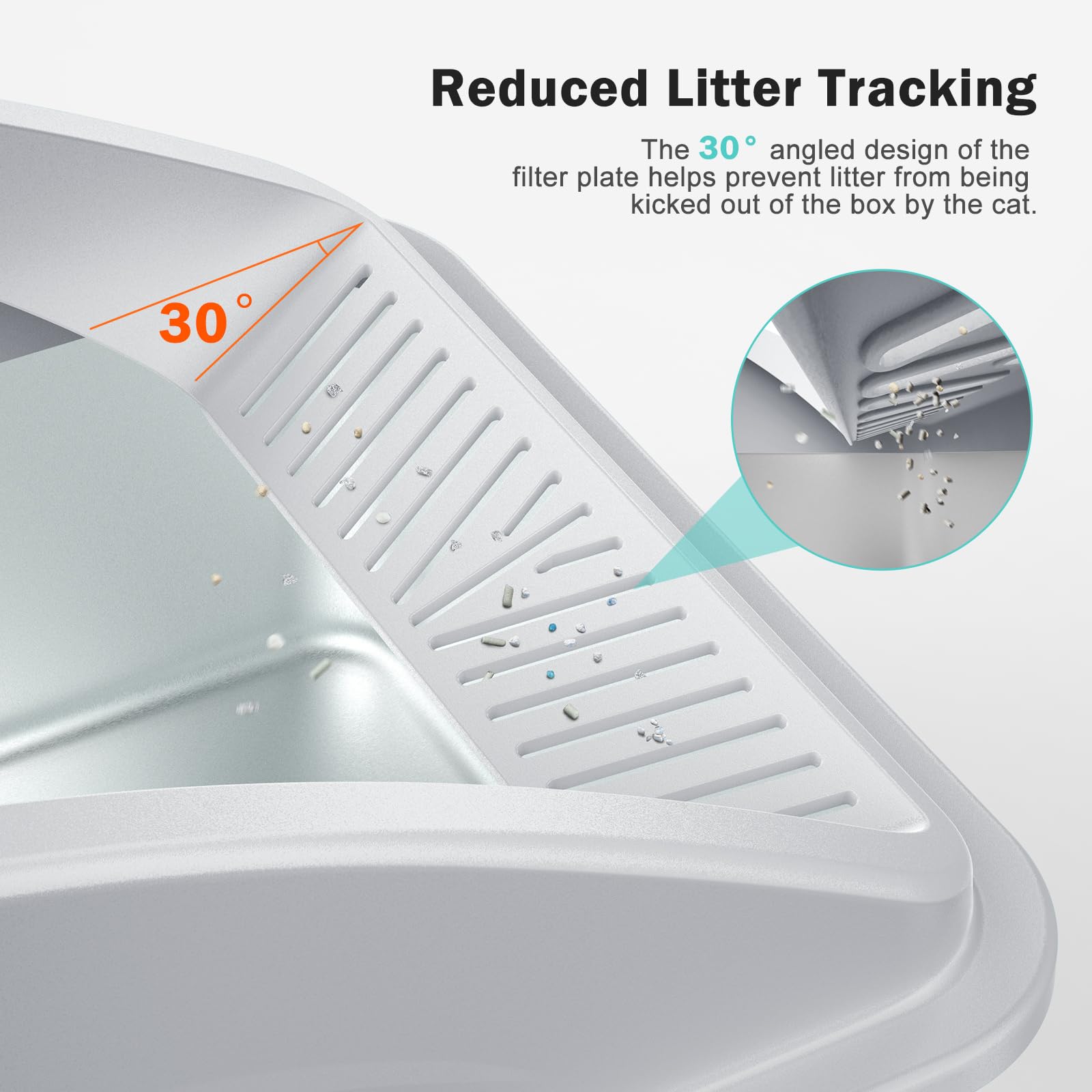 AIPERRO 2 Pack Stainless Steel Litter Box – XL Enclosed Litter Boxes with Lid for Big Cats & Multi-Cats | High Sides & Anti-Leakage
