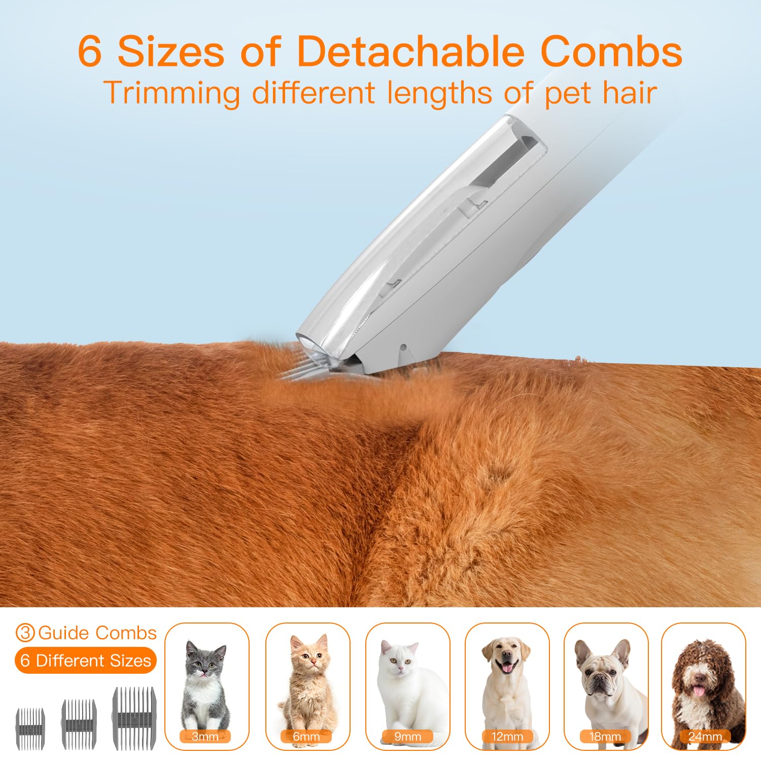 AIRROBO Dog Grooming Vacuum Kit – 12000Pa Suction, Quiet Grooming Vacuum, 2L Dust Cup, 5-in-1 Kit