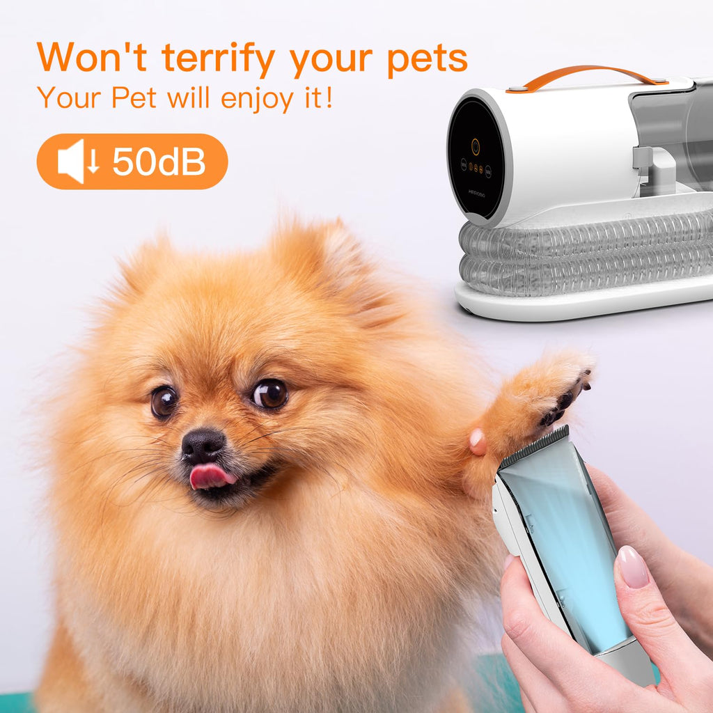AIRROBO Dog Grooming Vacuum Kit – 12000Pa Suction, Quiet Grooming Vacuum, 2L Dust Cup, 5-in-1 Kit