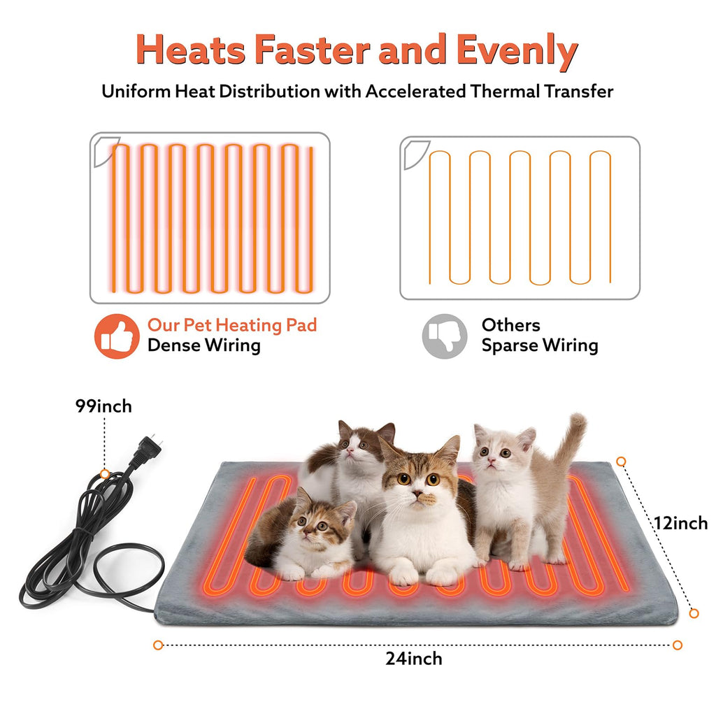AKAOLA Large Heated Cat House – Weatherproof Outdoor Shelter with Heating Pad