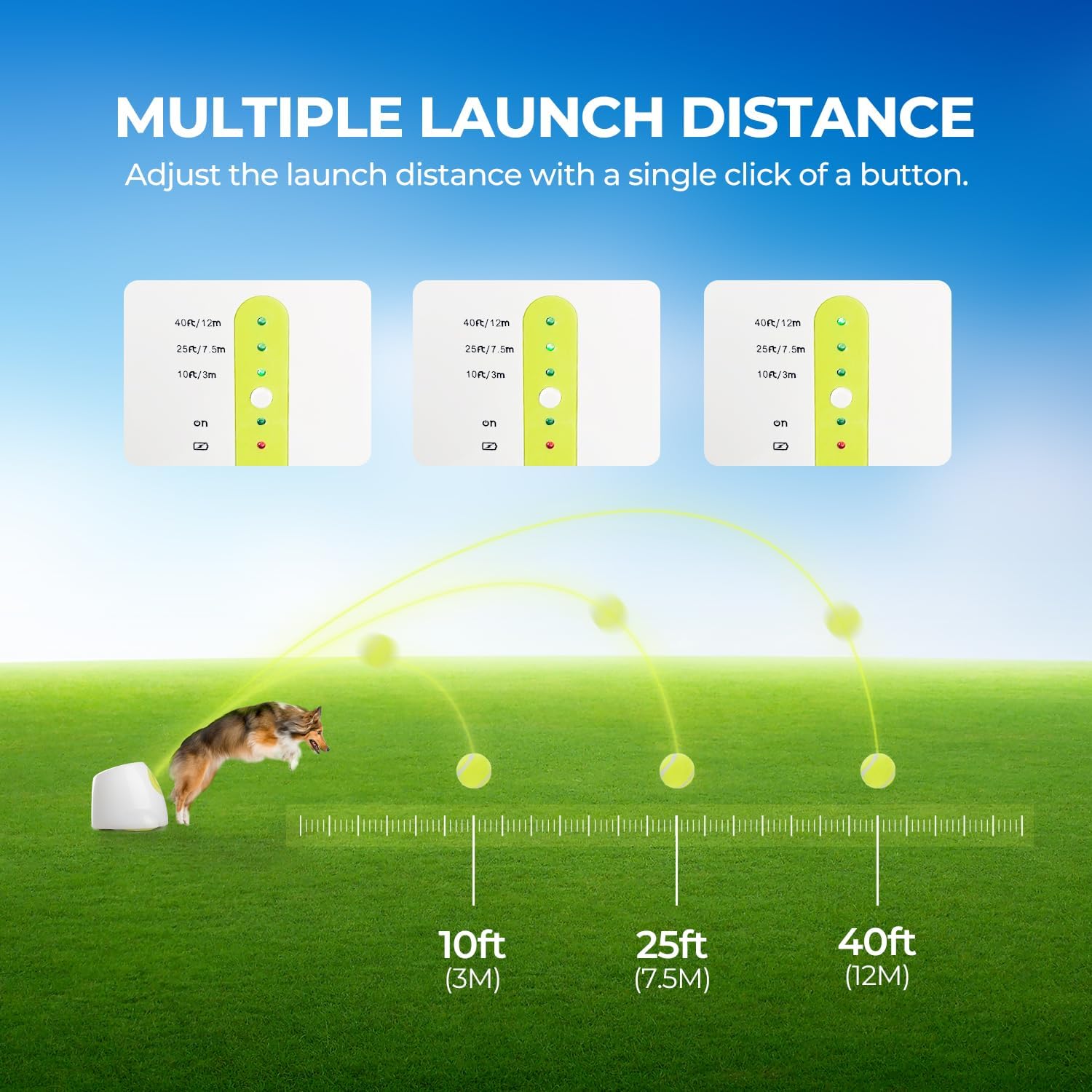 ALL FOR PAWS Automatic Ball Launcher for Medium to Large Dogs | Interactive, Rechargeable Tennis Ball Thrower