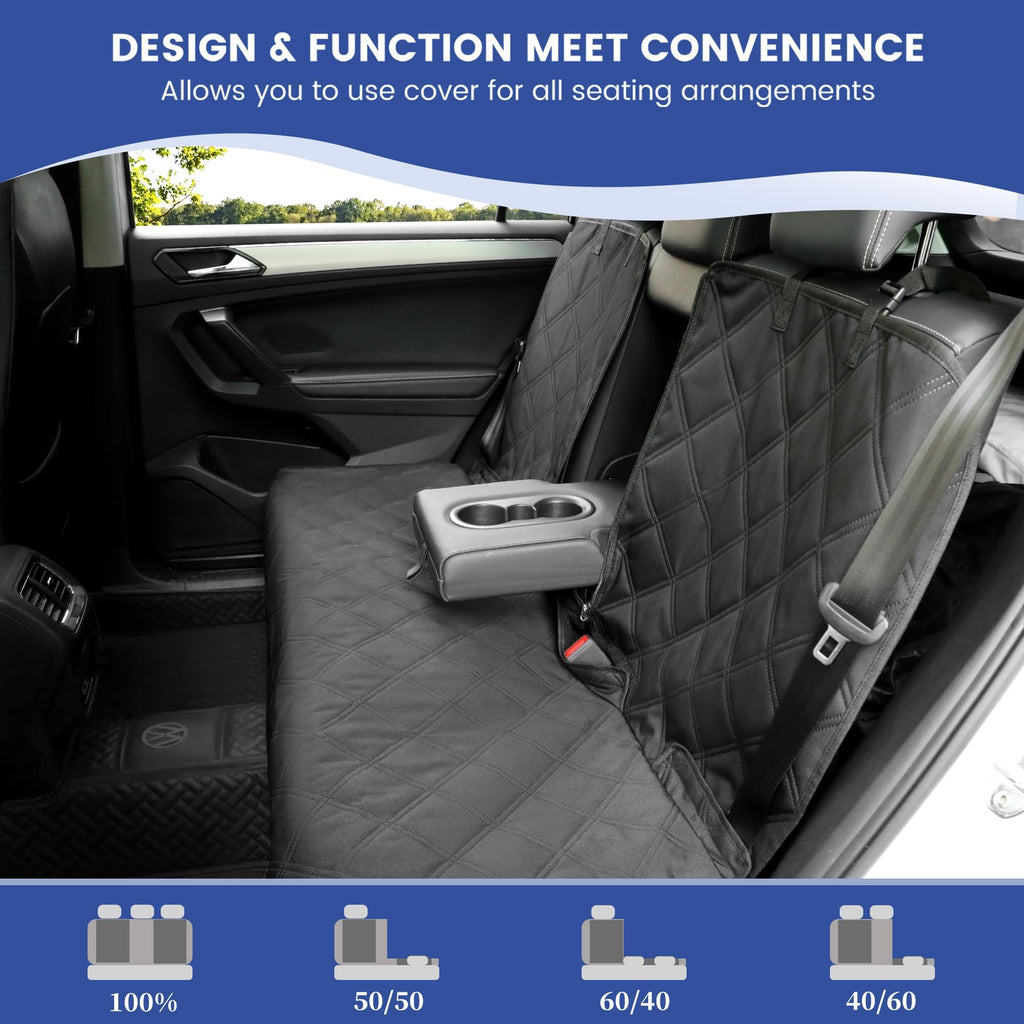 ALLANSING XL Back Seat Cover for Full-Size Trucks & SUVs | Heavy-Duty 900D Waterproof, Easy Clean