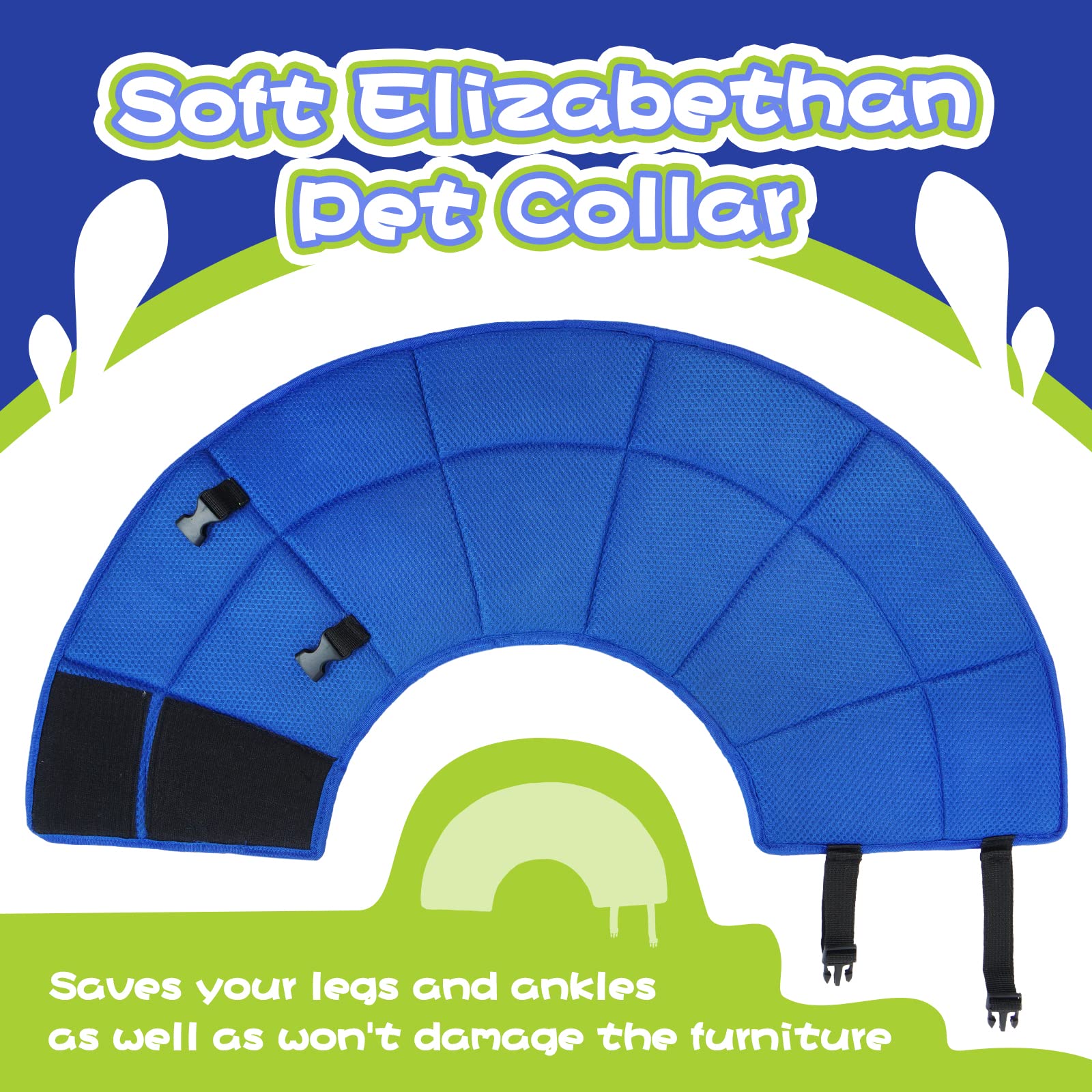 Allroaring Dog Cone for Large Dogs — Soft, Adjustable E-Collar