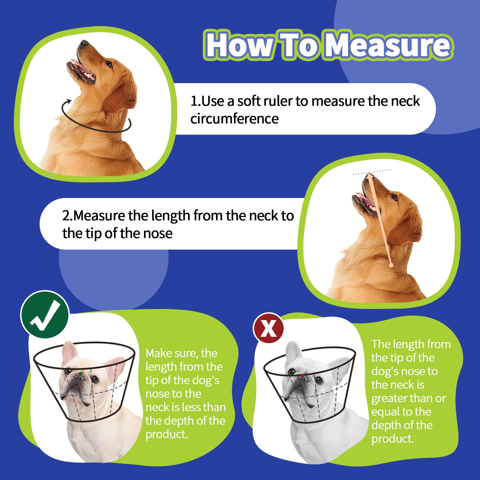Allroaring Dog Cone for Large Dogs — Soft, Adjustable E-Collar