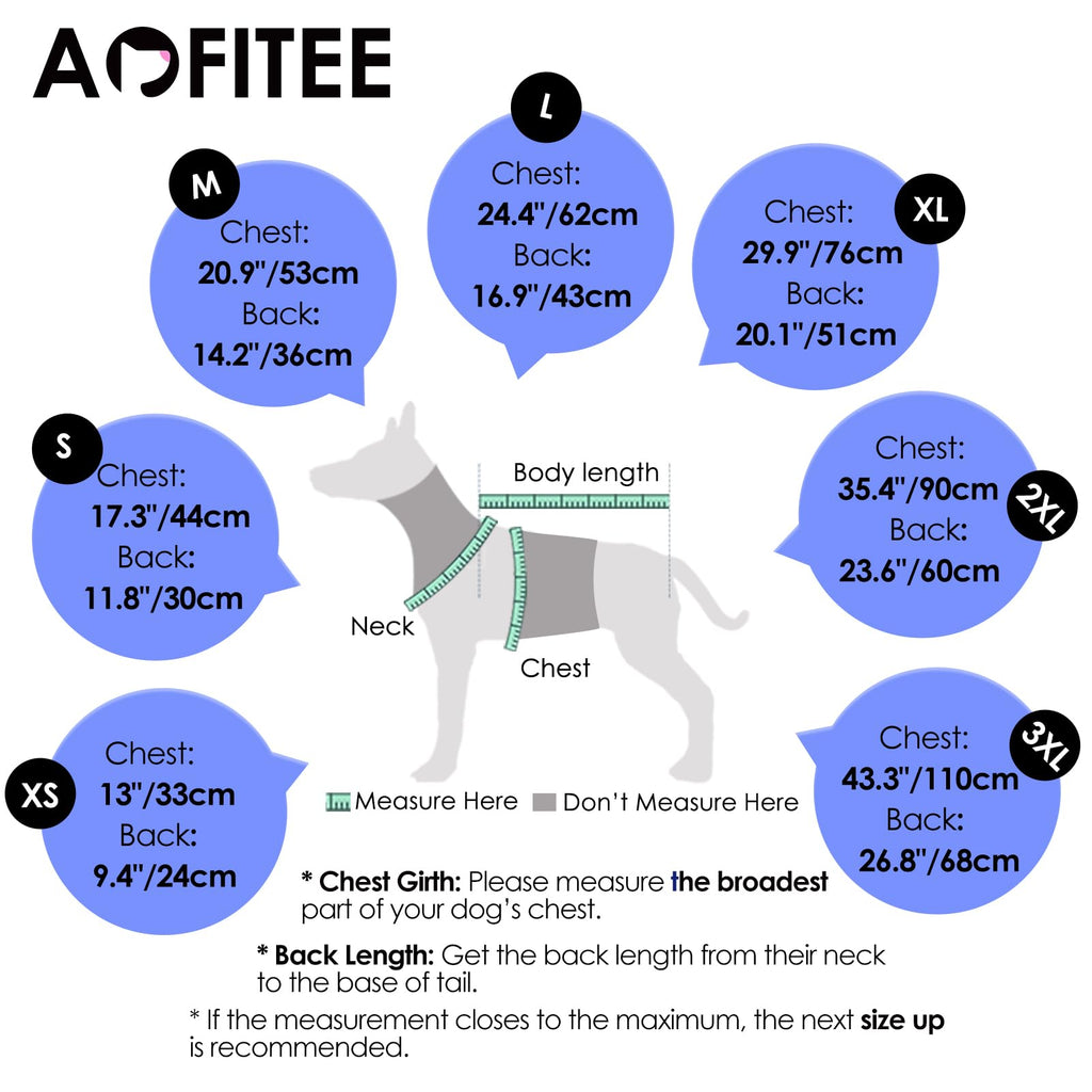 AOFITEE Dog Coat - Warm Winter Jacket with Built-in Harness | Waterproof Fleece Vest for Small to Large Dogs - Navy