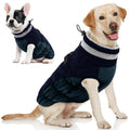 AOFITEE Dog Coat - Warm Winter Jacket with Built-in Harness | Waterproof Fleece Vest for Small to Large Dogs - Navy