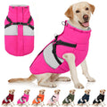 AOFITEE Dog Winter Coat with Built-In Harness | Reflective Waterproof Puffer for Large Dogs (XL)