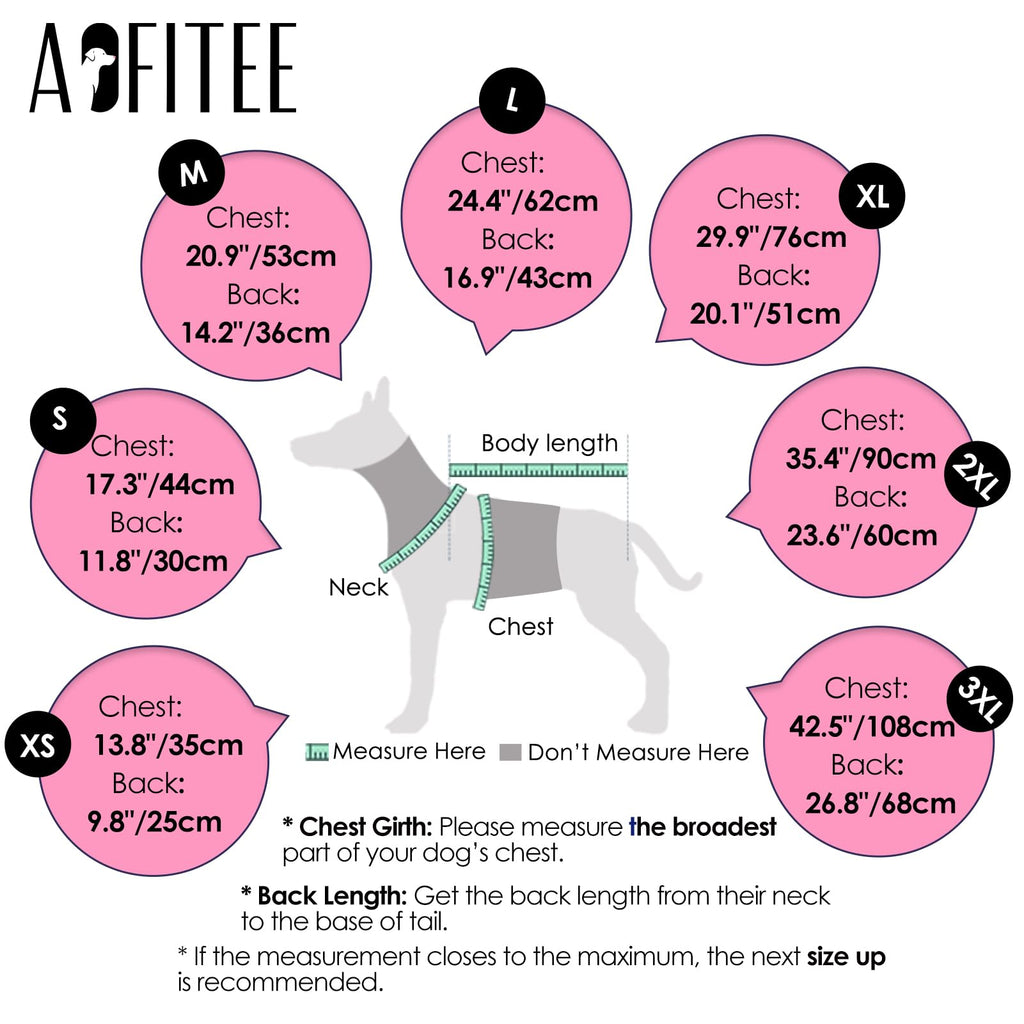 AOFITEE Dog Winter Coat with Built-In Harness | Reflective Waterproof Puffer for Large Dogs (XL)