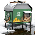 Apasiri Heated Outdoor Cat House for Winter – Insulated, Weatherproof Shelter