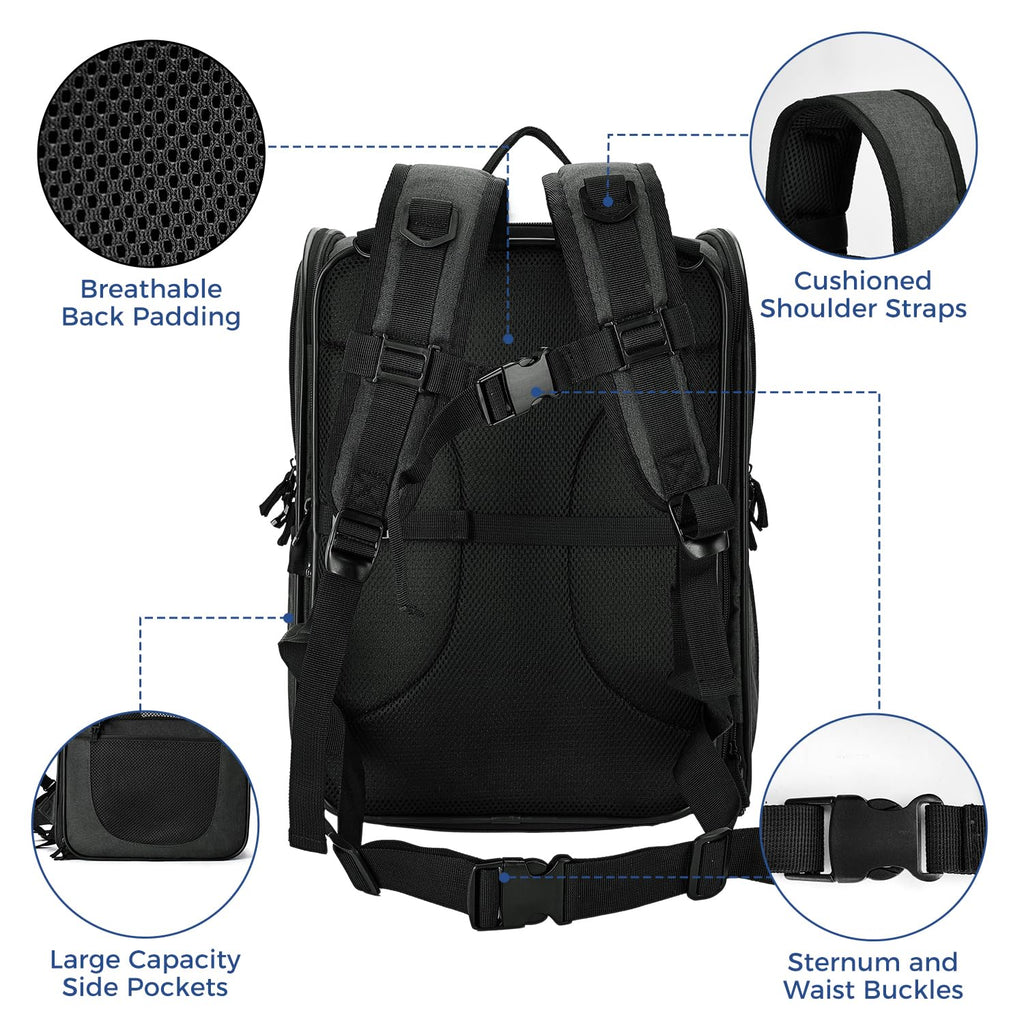 Apollo Walker Pet Carrier Backpack – Expandable, Safe Travel for Cats & Dogs