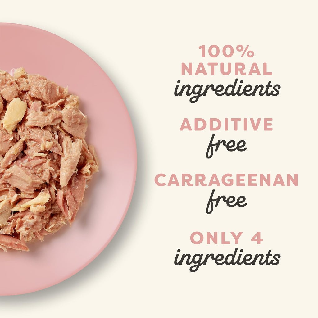 Applaws Natural Wet Cat Food in Broth — Tuna Fillet with Salmon, Limited Ingredients (24 x 2.47oz Cans)