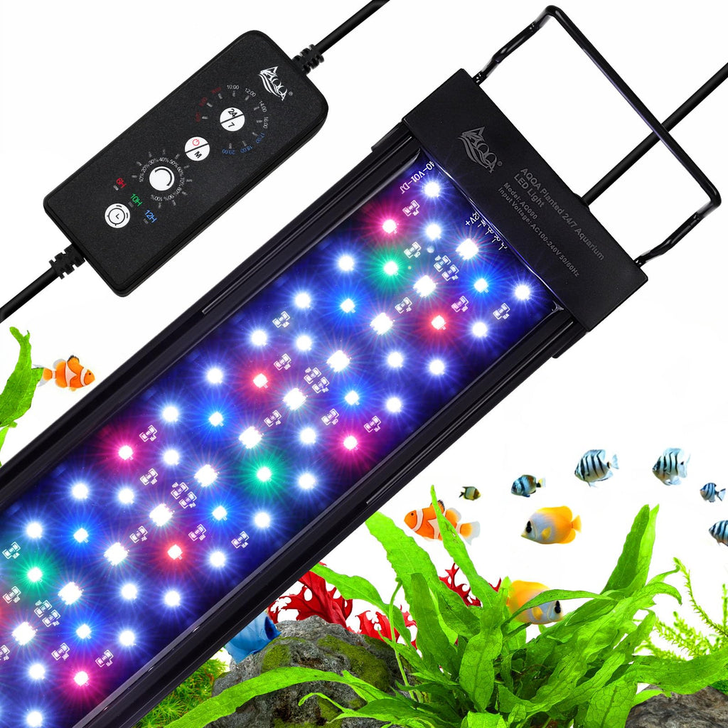 AQQA LED Aquarium Light for 24-32 Inch Tanks | 24/7 Mode & DIY Full Spectrum