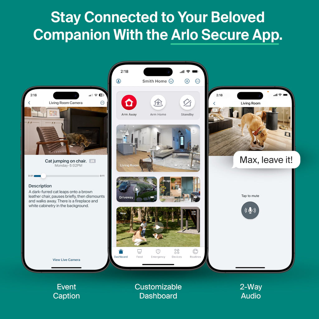 Arlo Essential Indoor Pan Tilt Security Camera 2K Kit (2-Cam) – 2025 Release, Wired Power, 360° View, Night Vision