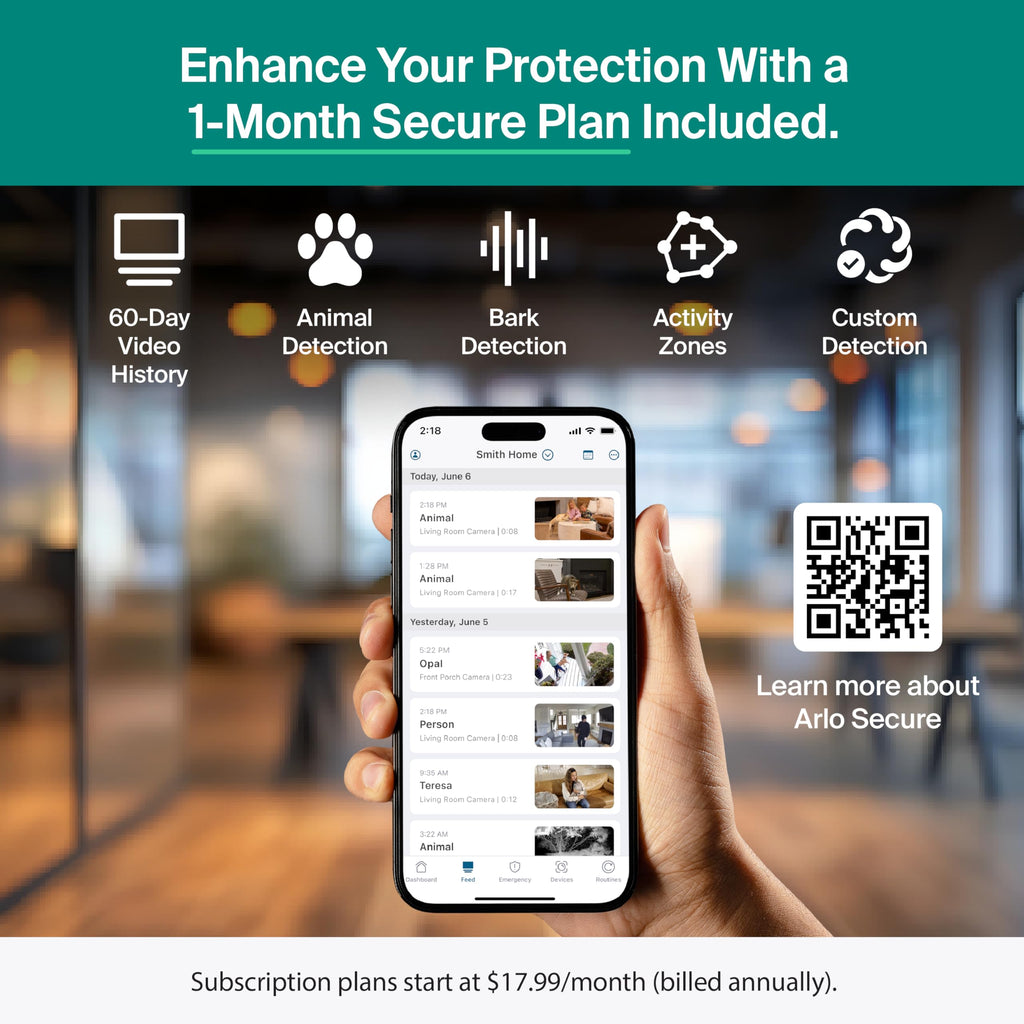 Arlo Essential Indoor Pan Tilt Security Camera 2K Kit (2-Cam) – 2025 Release, Wired Power, 360° View, Night Vision