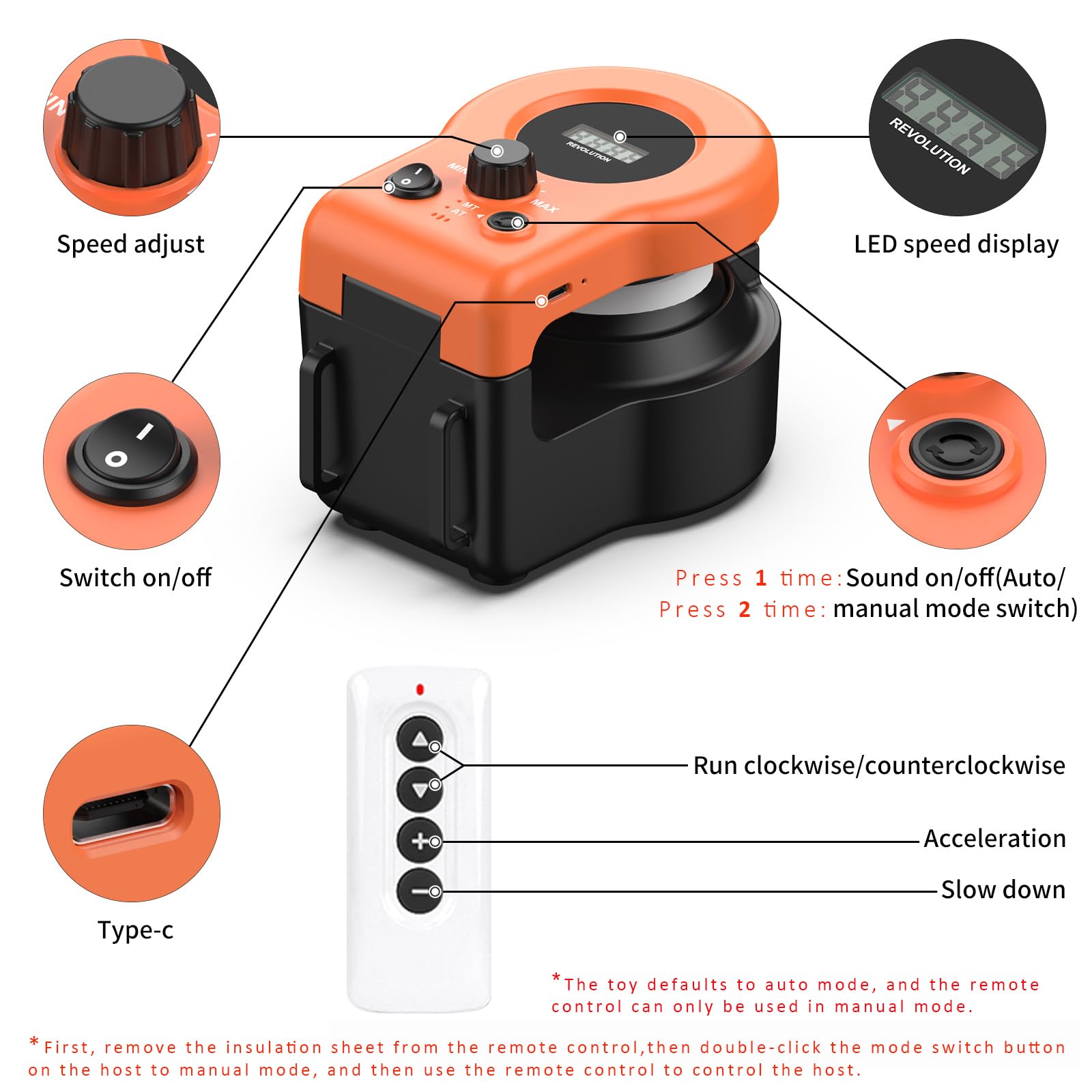 AsFrost Upgraded Cat Toy — Interactive Treadmill with Moving Mouse (Bright Orange)