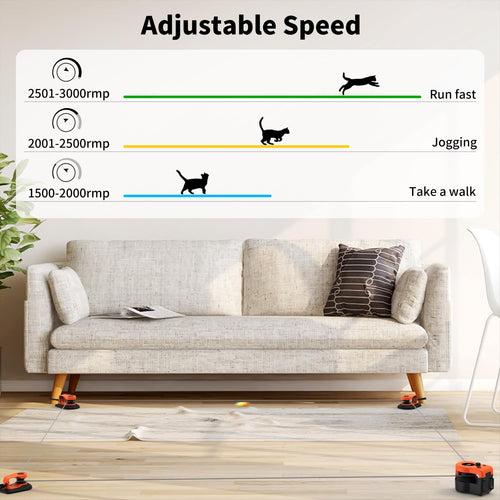 AsFrost Upgraded Cat Toy — Interactive Treadmill with Moving Mouse (Bright Orange)