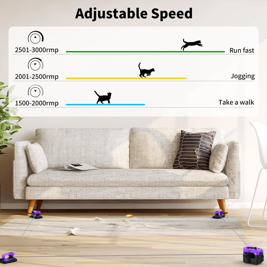 AsFrost Upgraded Interactive Cat Toy — Auto/Manual Mode, Feather Mouse, Indoor Exercise