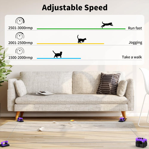 AsFrost Upgraded Interactive Cat Toy — Auto/Manual Mode, Feather Mouse, Indoor Exercise