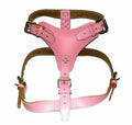 Baby Pink Extra Large Heavy Duty Plain Leather Dog Harness