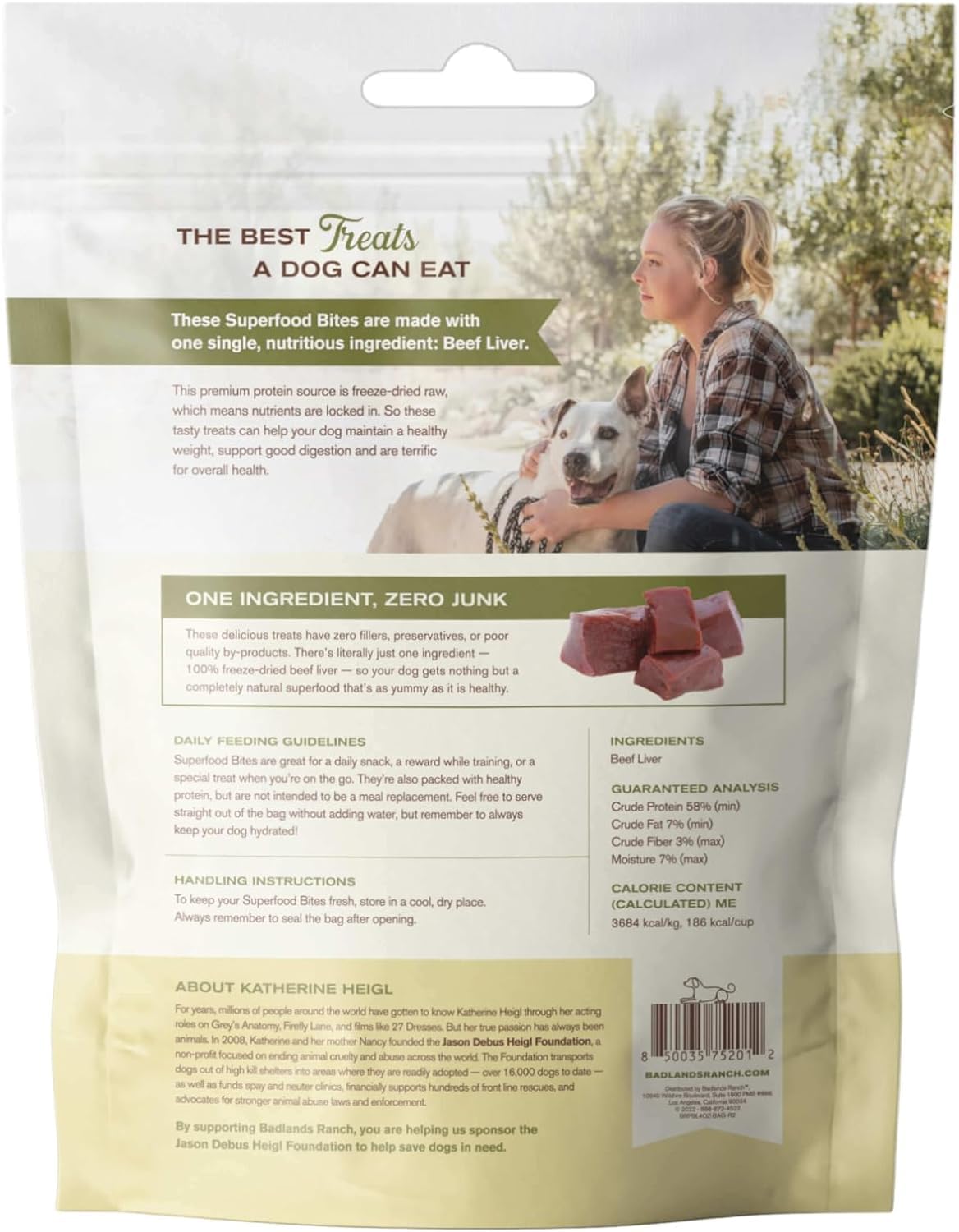 BADLANDS RANCH Superfood Bite Beef Liver Freeze-Dried Dog Treats | Protein-Rich, Single-Ingredient Reward