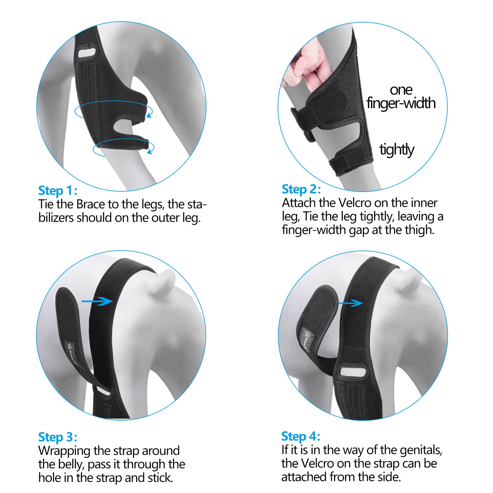 BaoGuai Knee Brace for Dogs – ACL Support with Side Stabilizers | 7 Sizes (3XL)