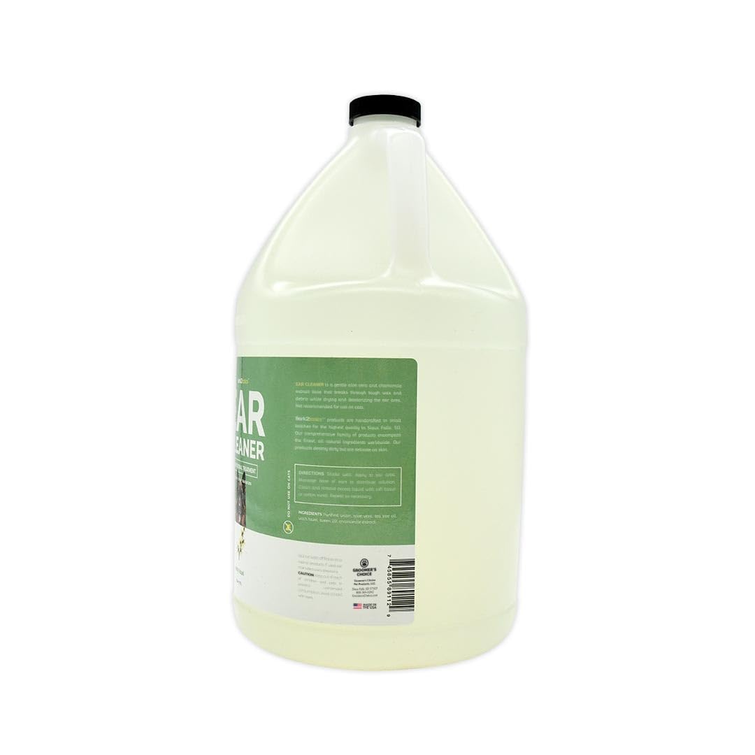 Bark2Basics Dog Ear Cleaner, 1 Gallon – All-Natural Witch Hazel, Aloe & Chamomile, Soap-Free