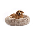 Bedfolks Calming Donut Dog Bed – 36-Inch Round Plush for Large Dogs, Anti-Anxiety, Machine Washable