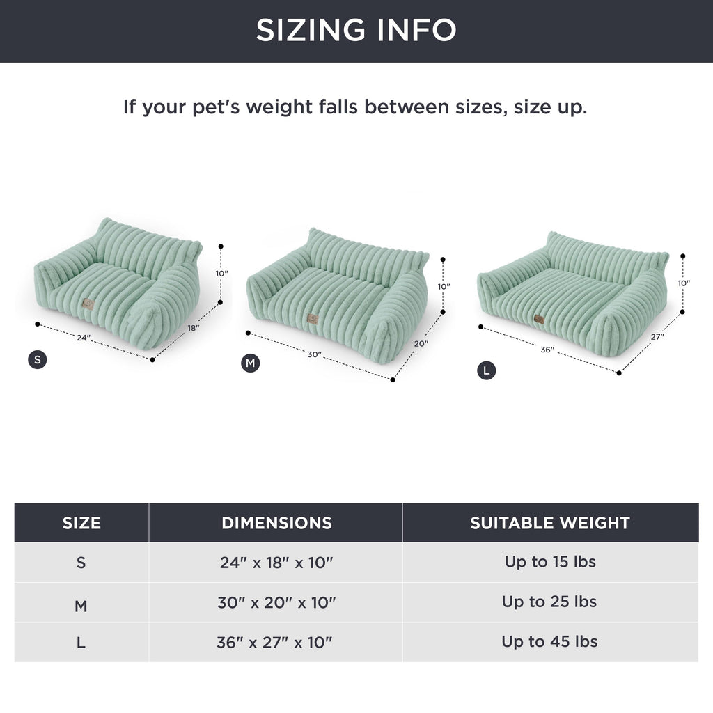 Bedsure Cute Cat Couch for Pets – Garden Green, 24in | Soft Corduroy Cat Sofa