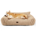 Bedsure Cute Dog Couch 36in Tuscan Beige – Premium Soft Corduroy Pet Sofa Bed
