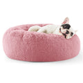 Bedsure Calming Donut Dog Bed for Small Dogs – 23in, Washable, Mauve Blush
