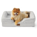 Bedsure Orthopedic Dog Bed for Small Dogs – Washable, Waterproof, 24-inch Light Grey