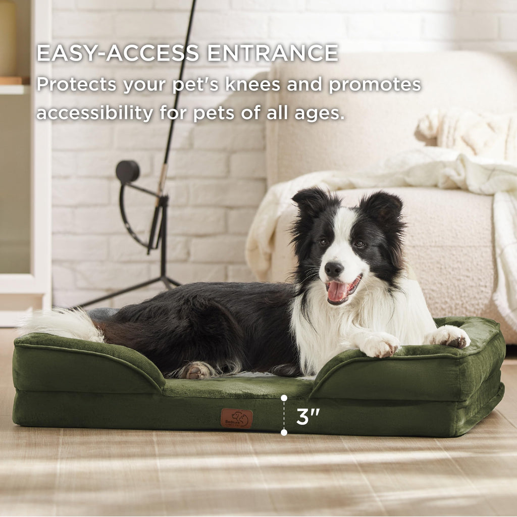 Bedsure Orthopedic Dog Bed – Large 35-Inch, Washable, Waterproof, Non-Skid